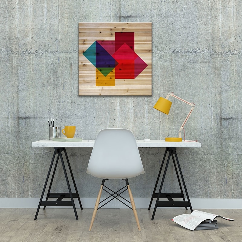 Modern Art- Study of Colors Print On Wood by 5by5collective - Multi-Color