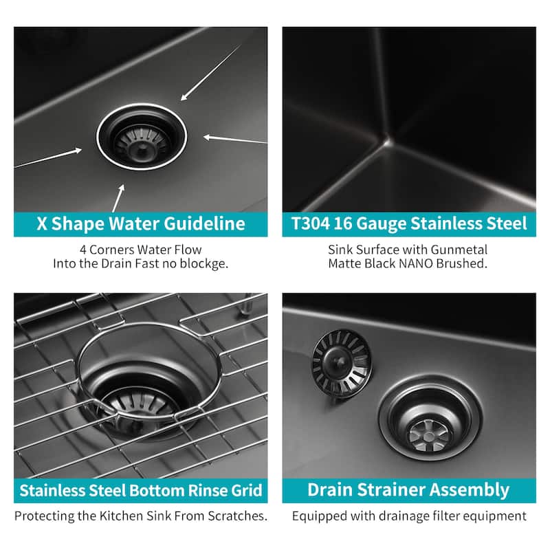 Undermount Single Bowl Kitchen Sink Stainless Steel