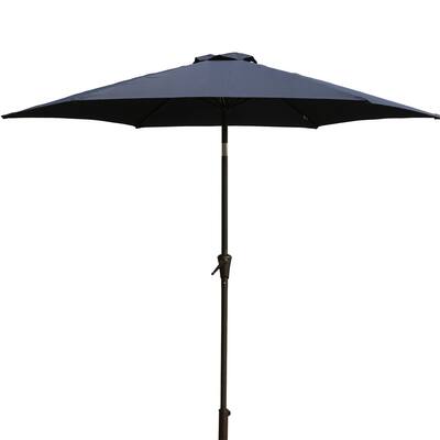 Push Button Tilt and Crank Lift 8.8 ft Outdoor Alu Patio Umbrella with ...