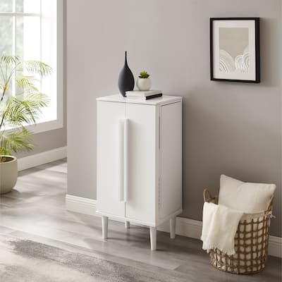 Jewelry Armoire on Tapered Legs - 38" - White