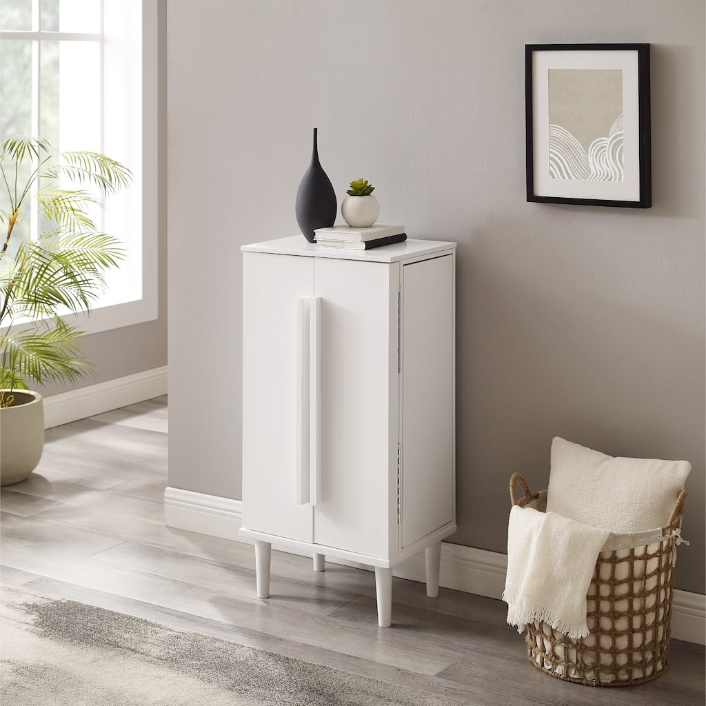Jewelry Armoire on Tapered Legs - 38" - White