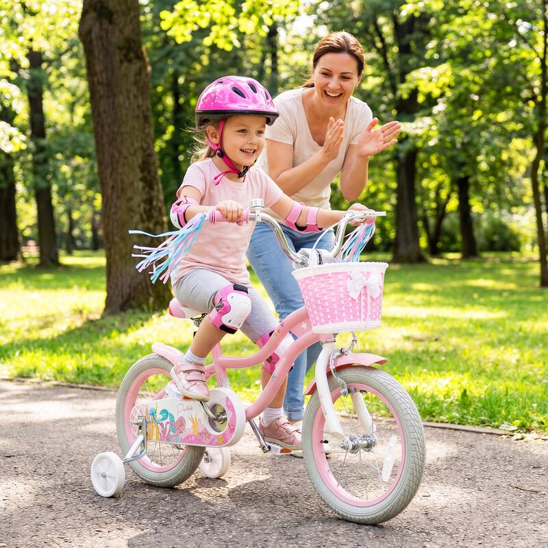 Gymax 14'' Kids Bike w/Training Wheels Hand Coaster Brakes Adjustable