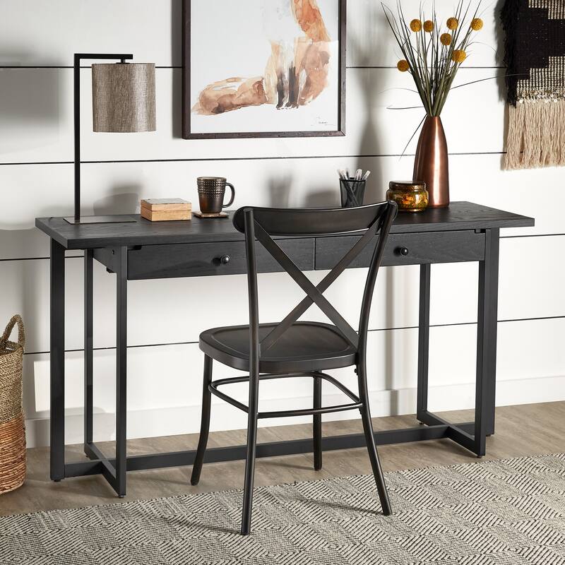 Frazer 2-Drawer Desk with Power Outlet by iNSPIRE Q Classic
