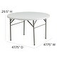 preview thumbnail 6 of 8, 4-Foot Round Bi-Fold Plastic Event Folding Table with Handle