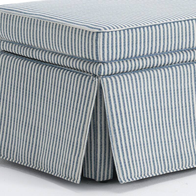 Rectangle Chenille Upholstered Storage Ottoman