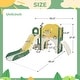 preview thumbnail 10 of 58, Kids Slide 7 in 1 with Ring Toss and Basketball Hoop, Toy Storage