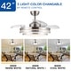 preview thumbnail 23 of 69, Sofucor 52Inch Low Profile Flush Mount Ceiling Fan with LED Light,3‑Blade Quiet Light Combo for Bedroom Kitchen Living Room