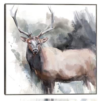 Elk Portrait By Studio Arts Canvas Art Print