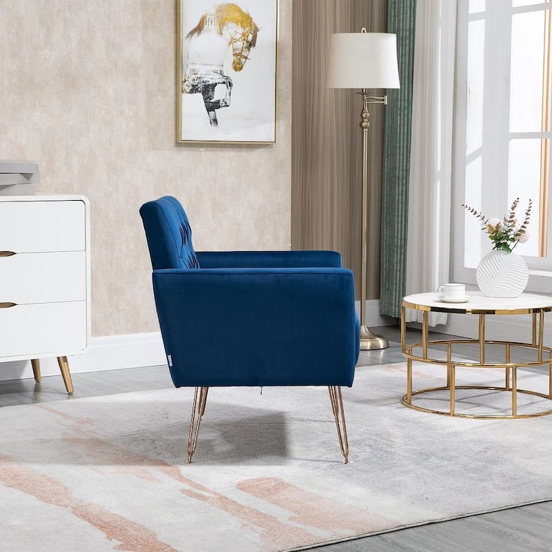 Modern Upholstered Velvet Accent Chair