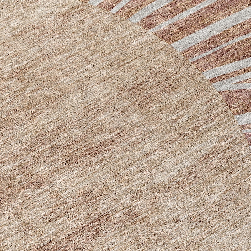 Machine Washable Indoor/ Outdoor ChantilleSunburst Modern Rug