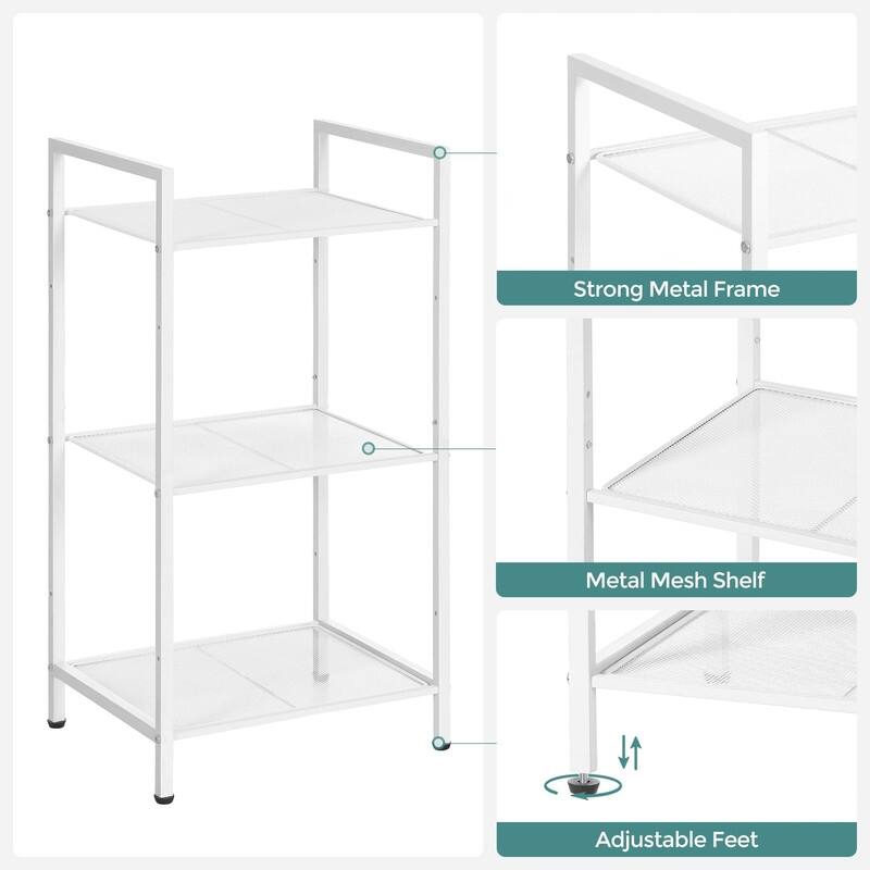 3-Tier Storage Rack - 15"D x 11.8"W x 28.4"H