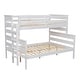 preview thumbnail 8 of 22, Twin over Full Size Solid Wood Bunk Bed with Ladder & Fence