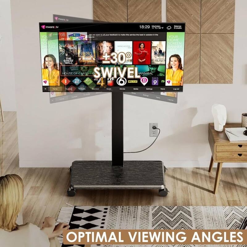 Rolling TV Stand with Power Outlet
