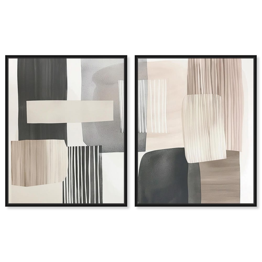 Floating Shapes II Canvas Set of 2 by Art Remedy