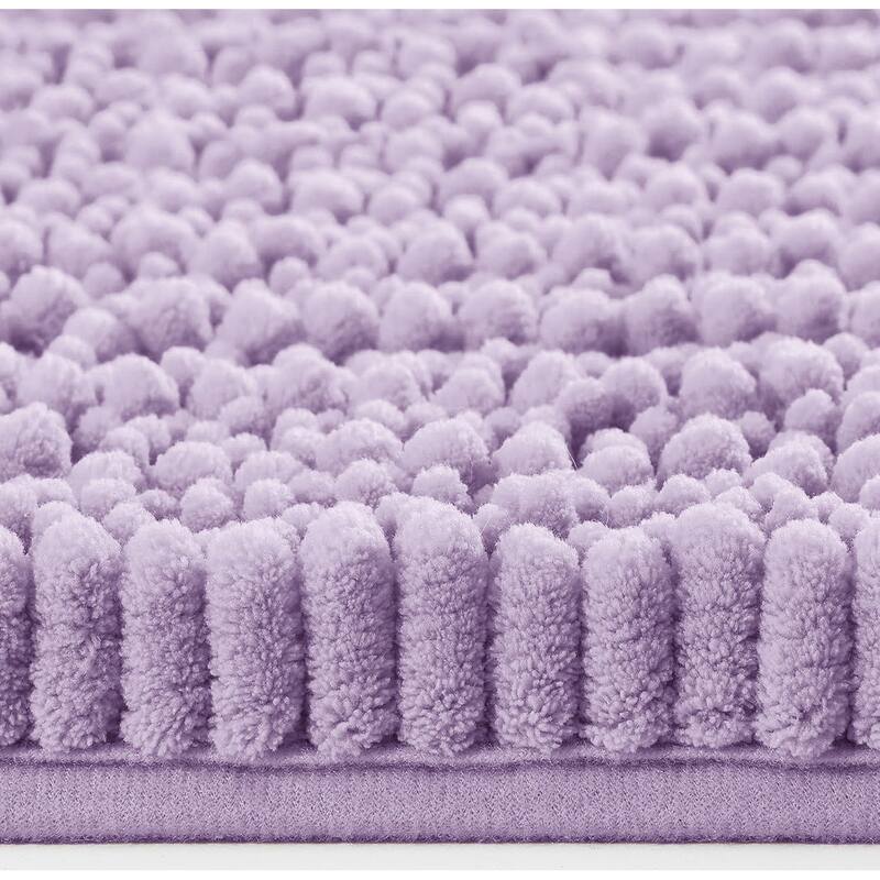 47"x27" - Lavender Soft Cozy Plush Chenille Bath Mat Bathroom Rug