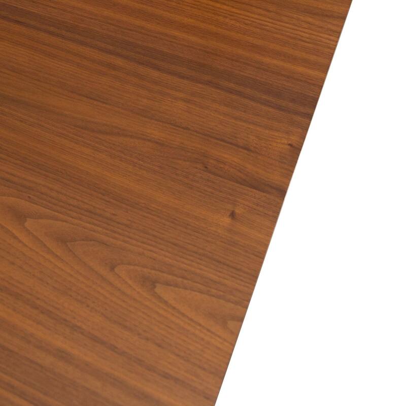 Space Savers Satin Walnut Rectangular Leg Table for Dining Room 75" - Width 36" x Depth 75" x Height 30"