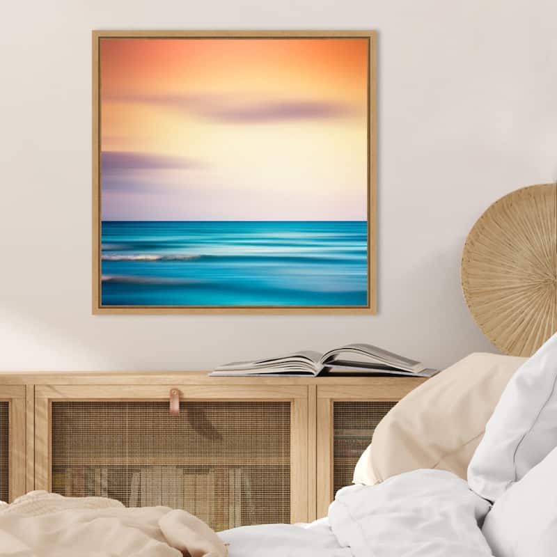 Sunset Shimmer by Dirk Wustenhagen Framed Canvas Wall Art Print - Sylvie Maple
