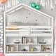preview thumbnail 1 of 7, House Design Twin Size Loft Bed with Shelving Storage, White White