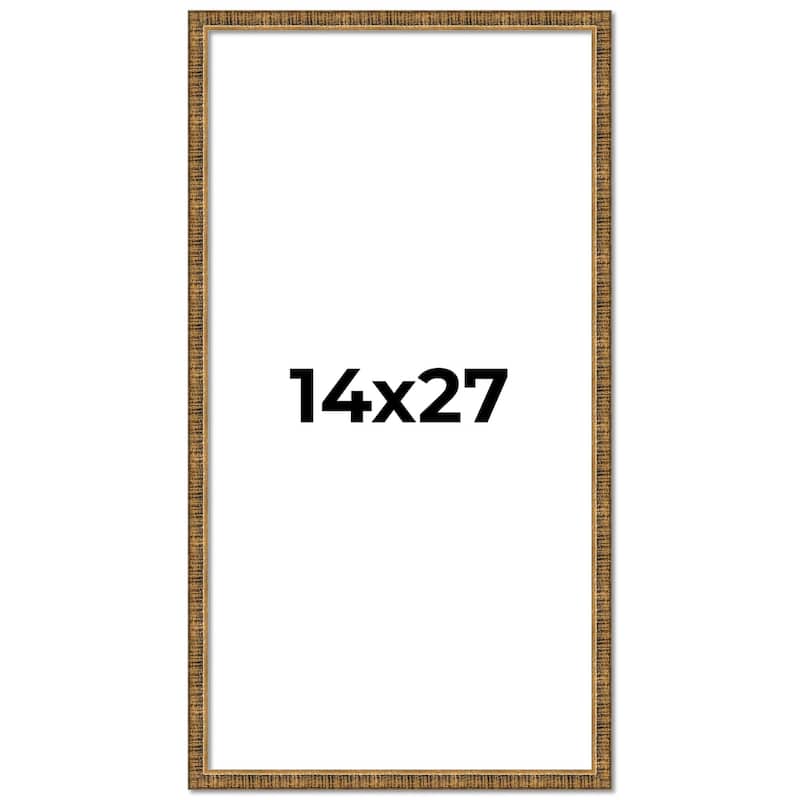 14x27 Frame Gold Solid Wood Picture Frame - Complete Modern Photo