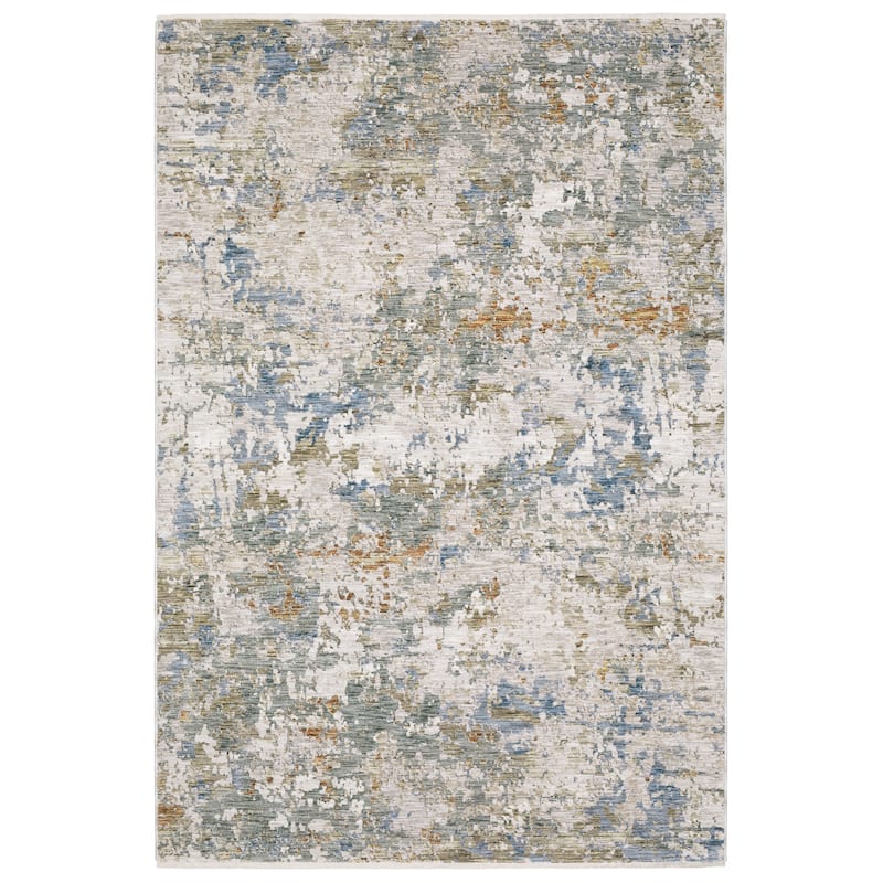 Sienna Distressed Abstract Beige/ Multi Area Rug