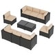 preview thumbnail 92 of 179, AOXUN Fire Pit Conversation Set Rattan Sofa Set Outdoor Furniture With Cushions