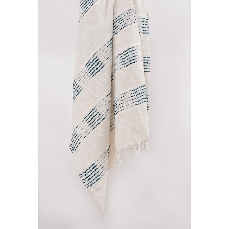 Rizzy Home Modern Stripe Hand Loomed Throw