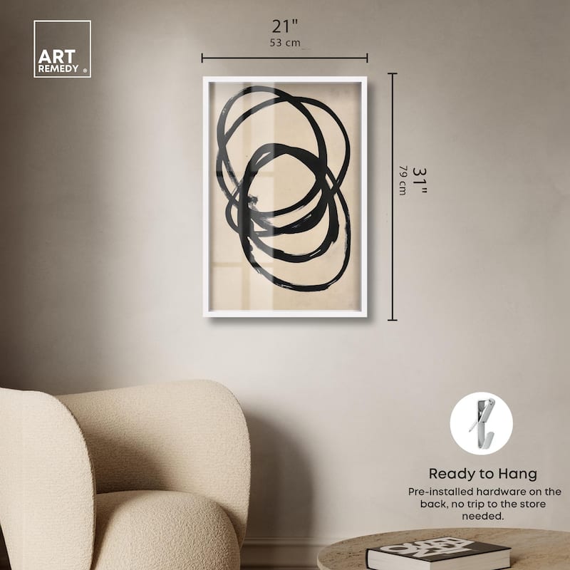 Beige Black II Shadowbox by Art Remedy
