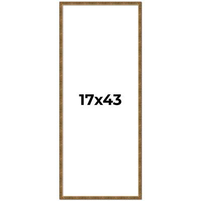 17x43 Frame Gold Solid Wood Picture Frame - Complete Modern Photo