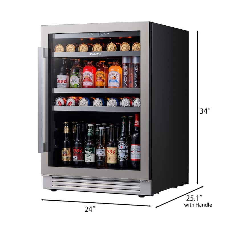 24 Inch 140 Can Beverage Built-in/ Freestanding Cooler