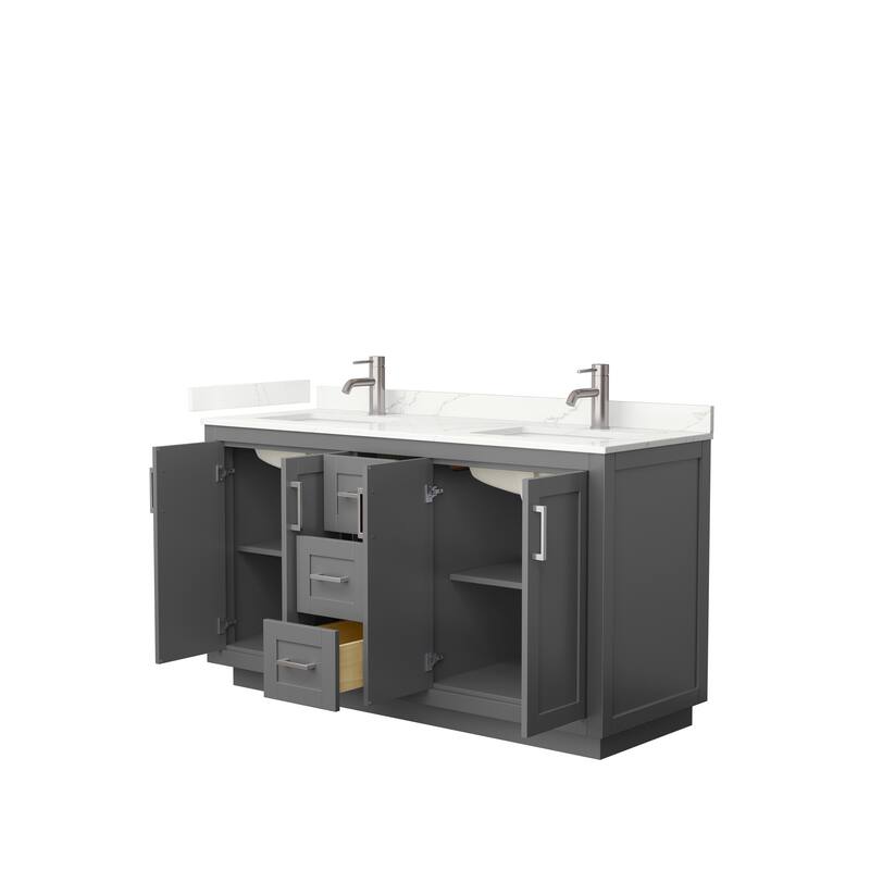 Miranda 60-inch Double Vanity, Quartz Top