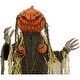 preview thumbnail 8 of 12, Life-Size Poseable Pumpkin Man with Lights, Indoor/Covered Outdoor Halloween Decoration