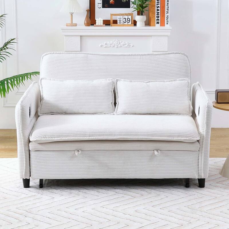 65.74-inch Adjustable Armrest and Backrest Multi-Functional Sofa Bed,Ideal for Bedrooms and Living Rooms