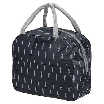 Insulated Lunch Bags, 9"x4"x8" Thermal Lunch Portable Containers Bag - Blue, White