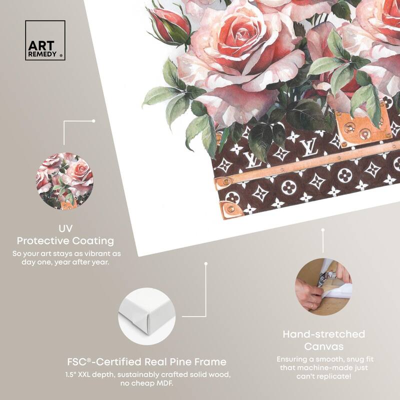 Doll Memories - Stylish Roses Canvas by Art Remedy, Gallery Wrapped