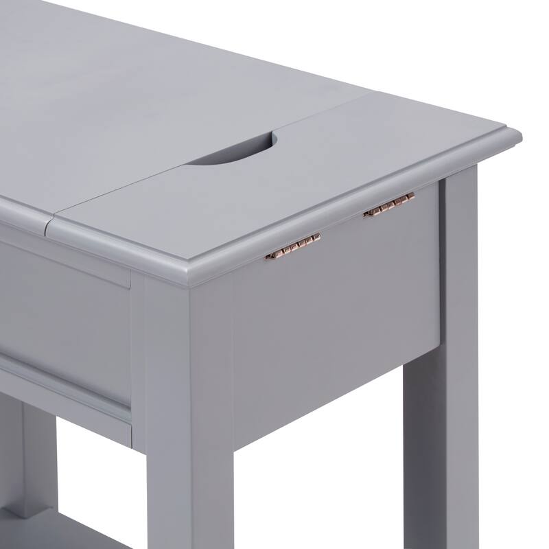 Zayden 1-drawer Side Table with Charging Station by iNSPIRE Q Bold
