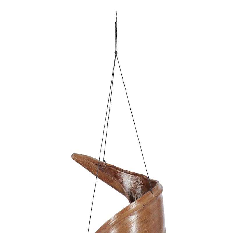 Shell Spiral Waterfall Windchime - Teal - Roche River Decor
