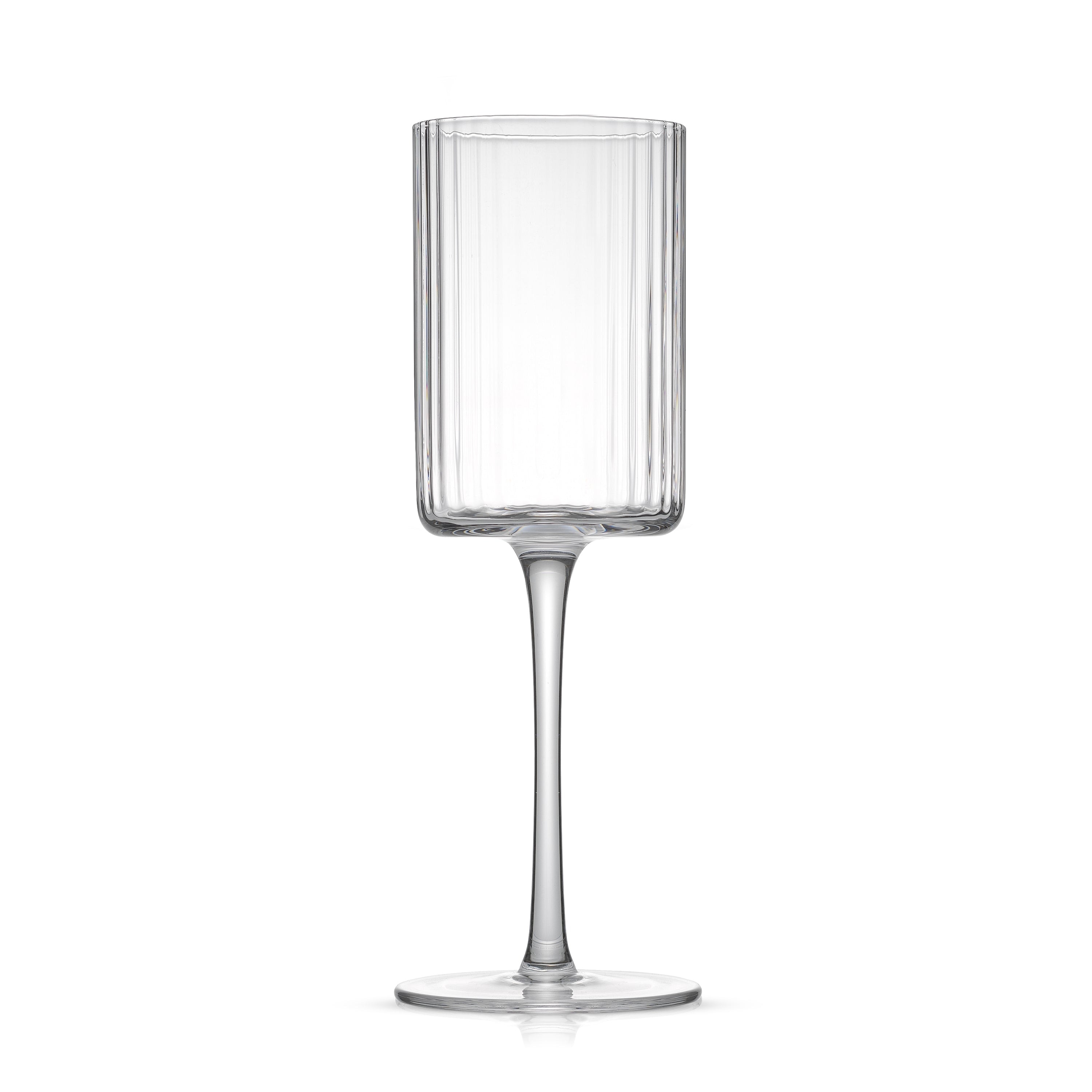 JoyJolt Elle Fluted Cylinder Champagne Glass - Set of 2