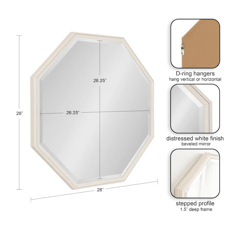 Kate and Laurel Oakhurst Octagon Wall Mirror