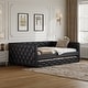 preview thumbnail 15 of 24, Full XL Size Faux Leather Daybed with Trundle and LED