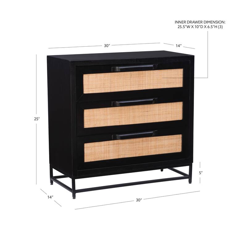 Linon Spence Three Drawer Cabinet