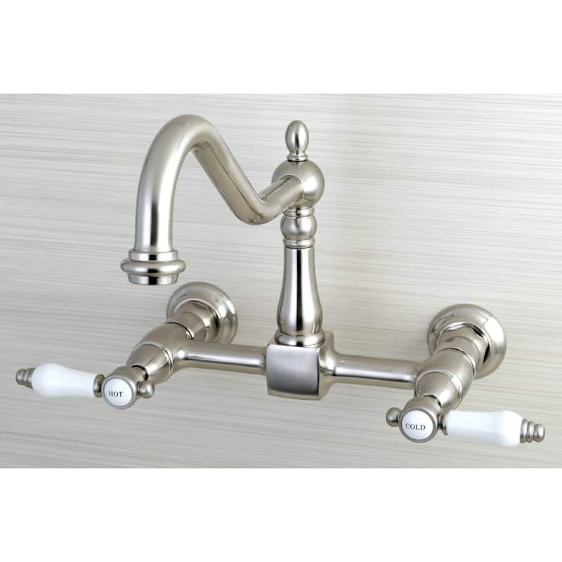 Kingston Brass Bel-Air Wall Mount Bridge Kitchen Faucet