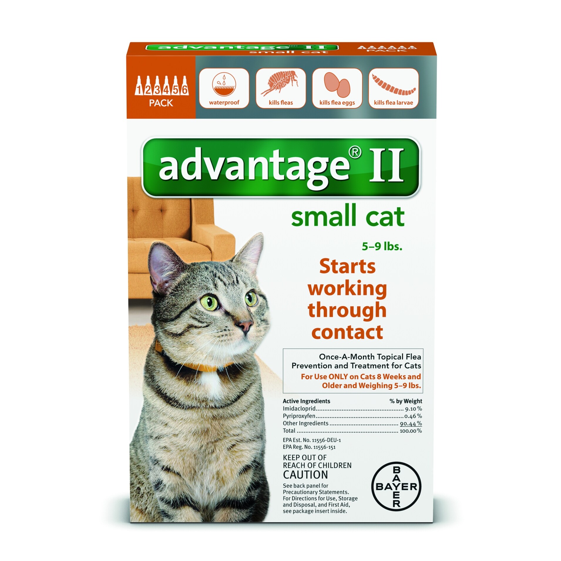 Shop Advantage Ii For Cats 5 9lbs 6 Pack Overstock 18084349