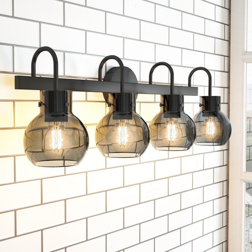 Modern 4 Light Bathroom Vanity Lights Fixtures Chrome Finish Joosenhouse LED in 