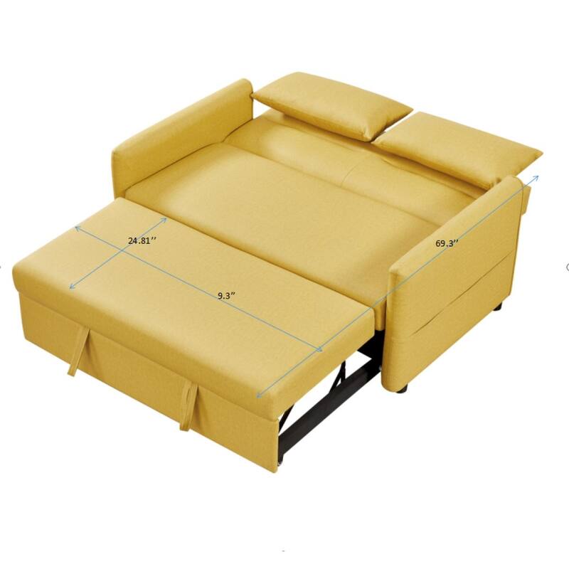 Fabric Leather 2 Seat Sofa