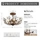 preview thumbnail 13 of 28, Flavia 4-light Crystal Beaded 9-Branch Semi-Flush Mount - 18 inches in diameter x 12 inches H