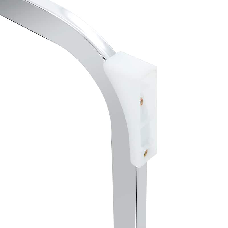 Set of 8 High Resilience Dining Chair with Arched Metal Silver Leg