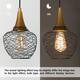 Alisar Modern 7inch Mini Farmhouse Cage Pendant Lights 1-light Metal Wire Black Ceiling Lights for Kitchen Island