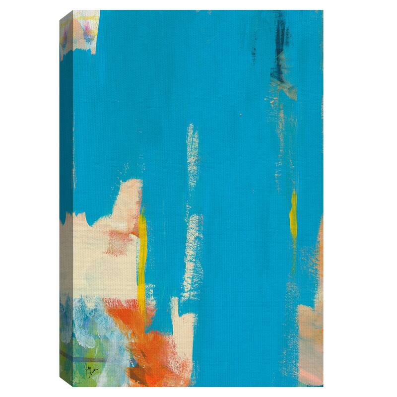 Aqua Tide by Jan Weiss Canvas Art Print