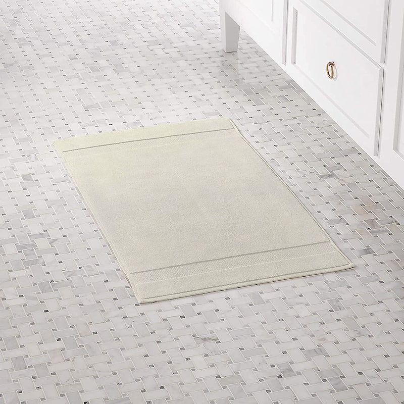 GOTS Certified Organic Cotton Feather Touch Quick Dry 900 GSM Bath Mat, 20"X33"