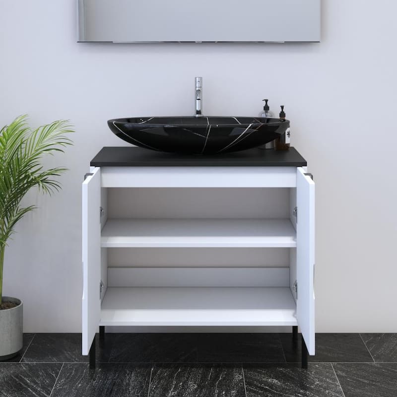 Teardrop 2D 80 Floating Bathroom Vanity (32" Width)